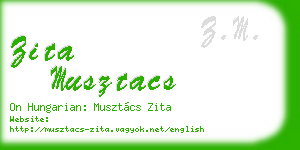 zita musztacs business card